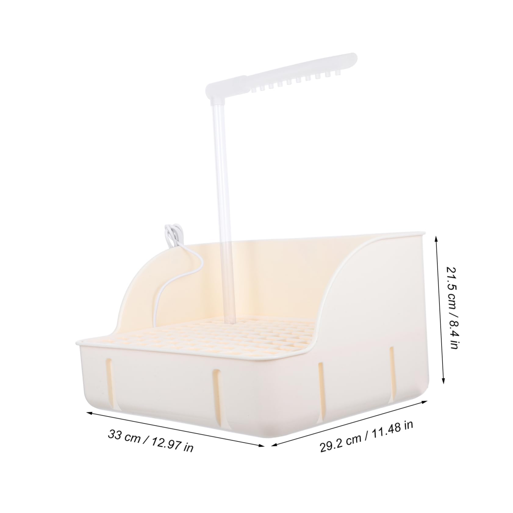 Yardwe Automatische Vogeldusche Badewanne mit Zirkulationsarmatur, Weiß | Kunststoff, Natürliche Regensimulation, Leicht zu Reinigen und Pflegen, für Kleine Vögel und Nymphensittiche