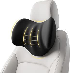 Car Headrest Pillow for Drivers: 100% Memory Foam