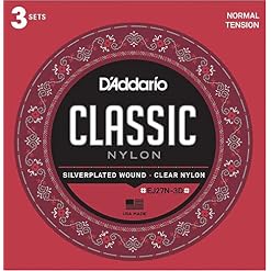 D’Addario EJ27N Cordes guitare classique en nylon étudiant, tension normale, 3 jeux - Les Beatles, Paul McCartney, John Lennon, RIngo Starr, George Harrison
