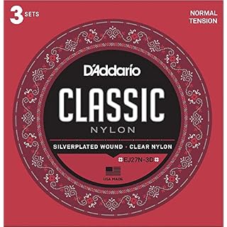 D’Addario EJ27N Cordes guitare classique en nylon étudiant, tension normale, 3 jeux - Les Beatles, Paul McCartney, John Lennon, RIngo Starr, George Harrison