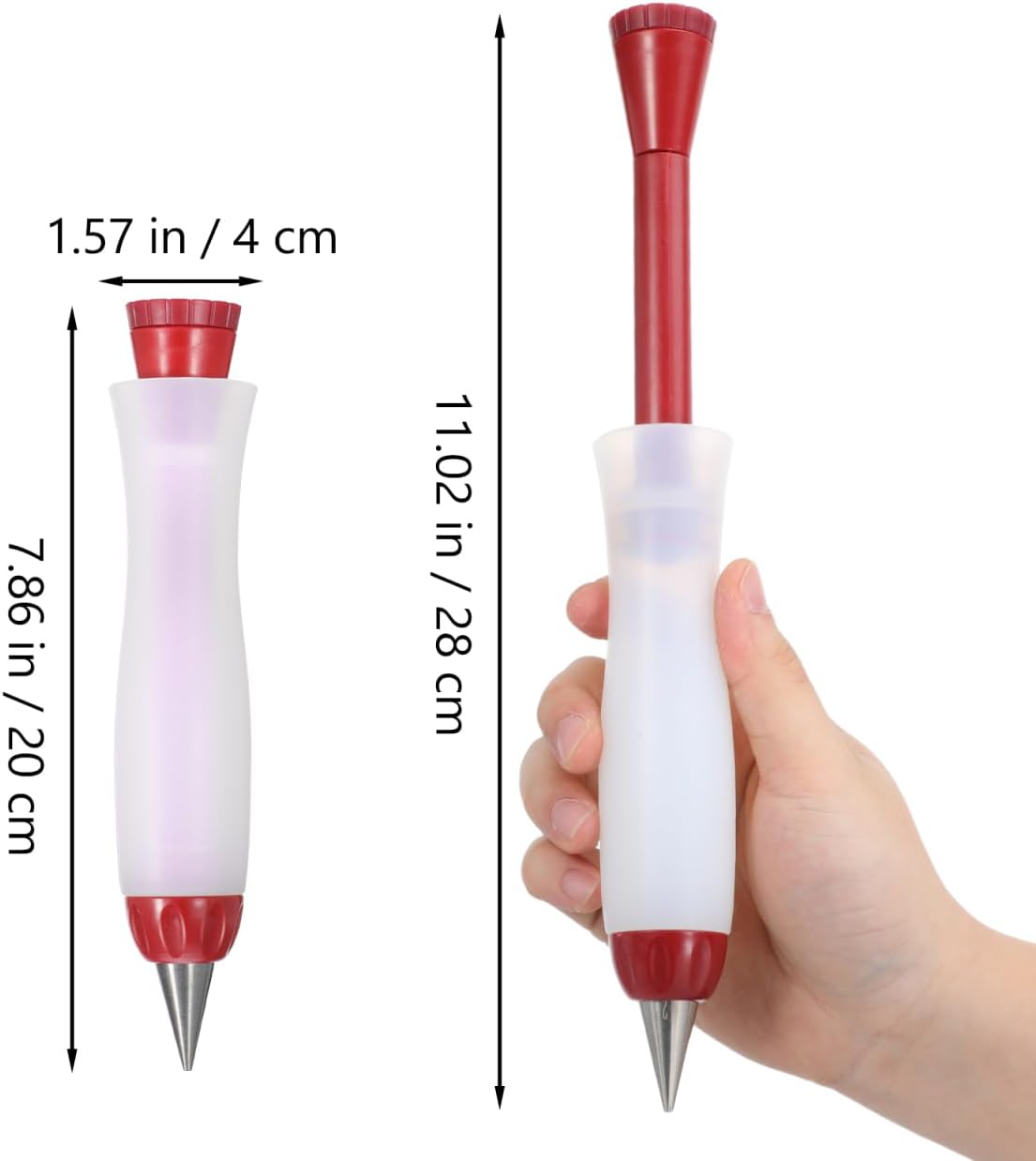 Cake Decorating Pen for Writing Icing, Silicone Chocolate Piping Tool with Nozzles, Cookie Frosting Pen Kit for Baking, Pastry & Dessert Plate Art