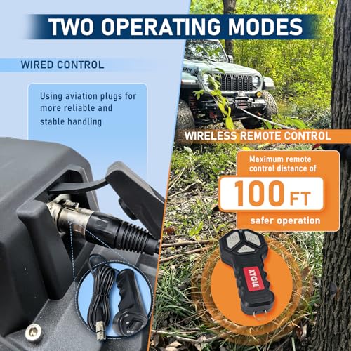 XYCLE 12000lbs12V Winch,ForSUV TruckTrailerJeepTractionRescue,Black by XYCLE - Image 3