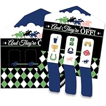 Big Dot of Happiness Kentucky Horse Derby Party Supplies - Race Pull Tab Game Cards - Interactive 3-in-a-Row Party Entertainment - Double-Sided Winner Cards - Set of 12