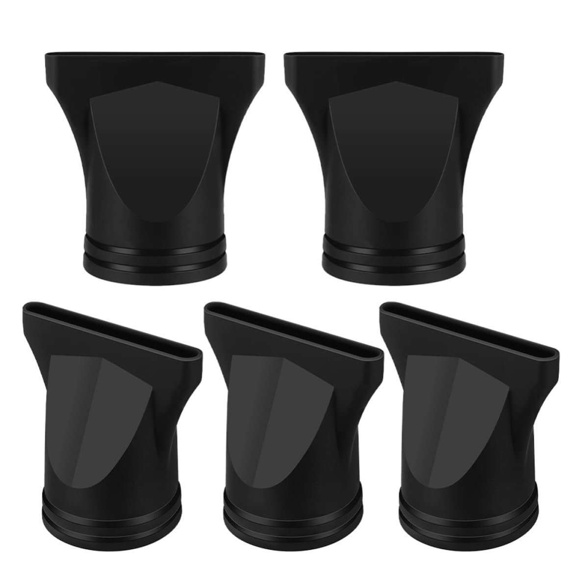 Hair Dryer Diffuser Nozzle Attachments Narrow Concentrator 5pcs Plastic Universal with High Temperature Resistant Blow Diffuser for Home and Salon Use