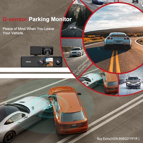 PAPAGO G360 Dash Cam, 3 Channel WiFi Built-in GPS Dashcam, STARVIS IR Night Vision, 2K+1080P+1080P Front Inside and Rear Triple Car Camera, Loop Recording, 128GB Card, Parking Monitor (G360US) by PAPAGO! - Image 5