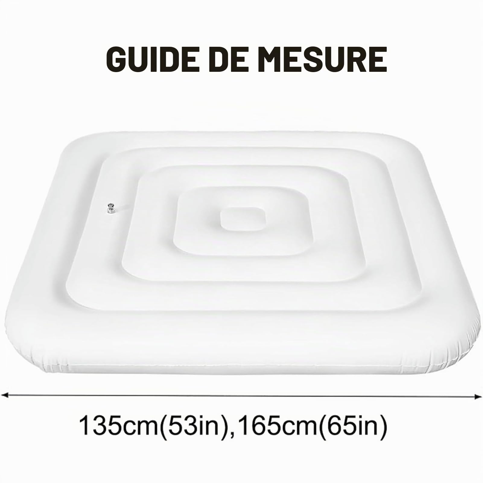 Housse Gonflable en PVC - Coupe-Vent et imperméable - Économie d'énergie - 145 cm/165 cm - Carré
