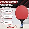 DRAXX Sports Raquette de Ping Pong 7 Étoiles | Raquette Carbone Pro, Ultra-Légère, Éponge 2mm, Housse Offerte | Idéale Débutant à Pro | Entraînement Compétition Club