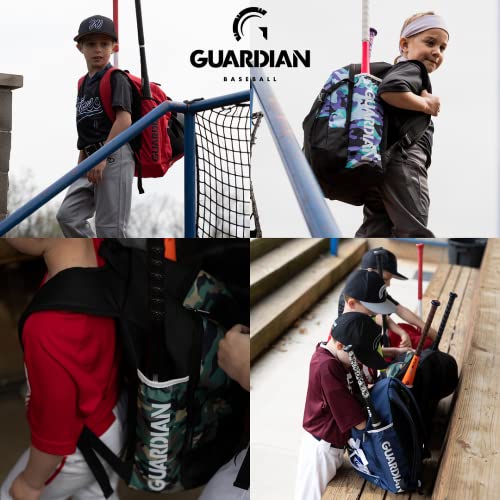 Guardian Rookie Baseball Bags For Youth - Kids Baseball Bag – Holds Two Bats - Durable Bat Bags Baseball Youth Boys And Girls – Includes Hook To Hang On Fence - Black Shark #TOP5