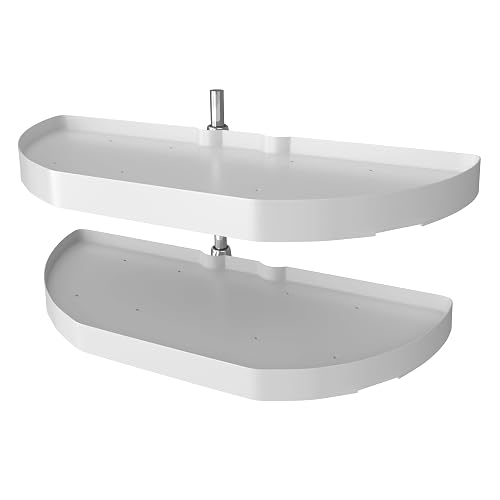 Rev-A-Shelf 31” Pullout Half Moon Shelves for Blind Corner Cabinets, White