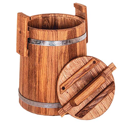 Wooden Bucket For Pickles And Sauerkraut, Wood Crock For Fermentation #TOP2