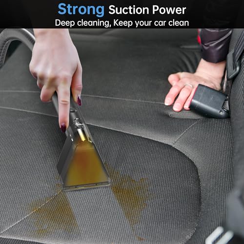 Carpet Cleaner Machine, 2L Total Capacity Portable Spot Cleaner for Carpets & Upholstery, 18KPA Powerful Suction for Pet Hair Stains, Quick-Dry, for Home & Car Use with Tools - Image 6