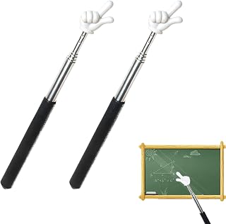 Pointer Finger Stick,Telescopic Finger Teacher Pointer Stick for Classroom Hand Pointer Stick,Mini Retractable Classroom Pointer (2 Pcs)