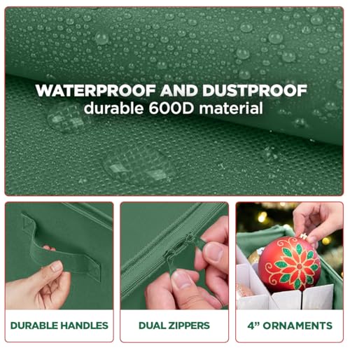 image for HOLDN’ STORAGE Christmas Ornament Storage Container with Dividers -B