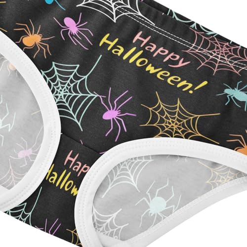 Cotton Toddler Underwear Floral Halloween Colorful Spiders Bats Black Cute Panties Girl Fun Kids Briefs Undies 2t4