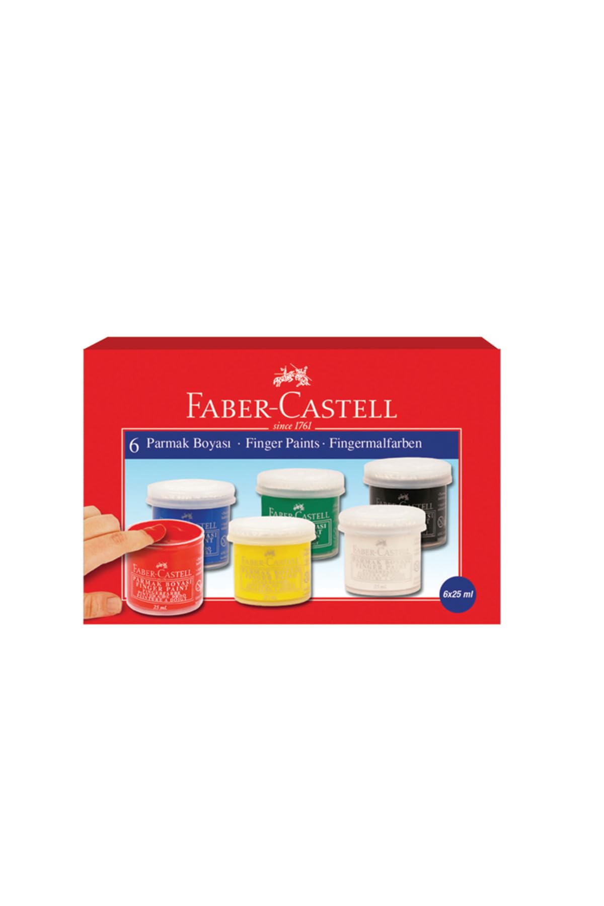 Faber-Castell Pintura para dedos de 6 colores (160402)