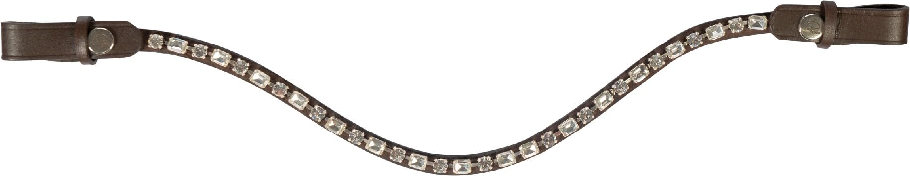 HKM Amazing Browband Brown/Silver Cob