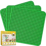 Platte Groß 38x38 Kompatibel mit Duplo - ANDIMEI 3 Stück Premium Baseplate mit 24 x 24 Punkten Quadratische Klemmbausteine Platten Set Große Bausteine Bauplatte Grundplatte für Kleinkinder