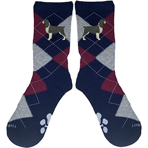 YourBreed Clothing Company Embroidered Unisex Argyle Socks - Comfortable and Fashionable Socks for Men and Women