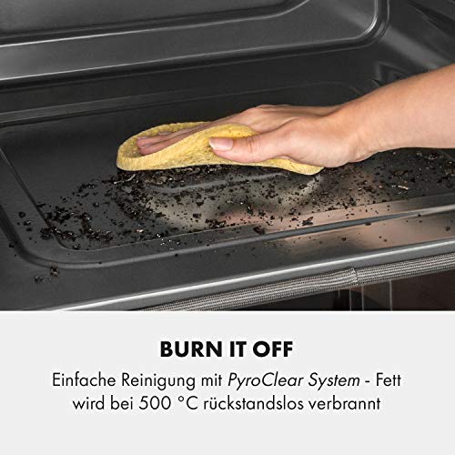 Klarstein Gusteau Einbau Backofen Elektro - A, 64 L, 60 cm, Pyrolytische Selbstreinigung, 2950 W, 50-250 °C, 8… – Bild 5