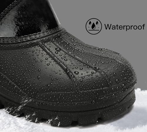 Kricely Men's Snow Boots Waterproof Non-Slip Outdoor Hiking Athletic Warm Fur Boot Comfortable Causual Cold-Weather Boots3
