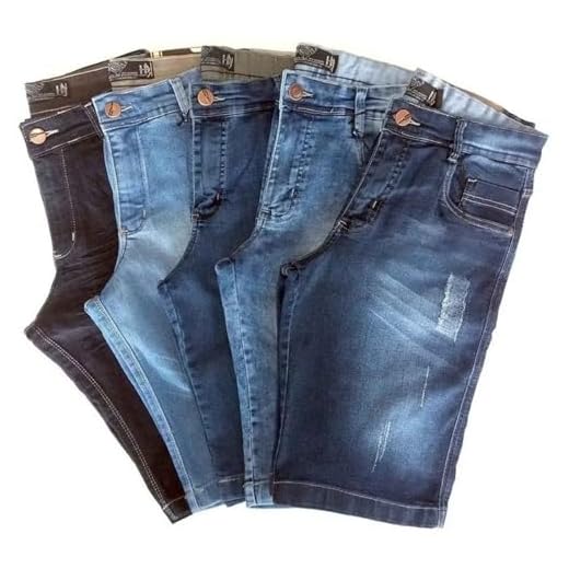 Kit 3 Bermuda Jeans Masculina Tradicional (40)