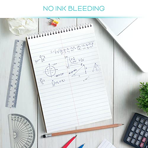 Alitte Steno Pads - 6X9" Top Bound Spiral - 6 Pack Writing Pad For Note Taking - Notepads For Work, School, And Home Use - Easy Tear-Off Pages, Premium Gregg Ruled Paper To Organize Your Notes - No Ink Bleeds - 80 Sheets Per Notebook #TOP3