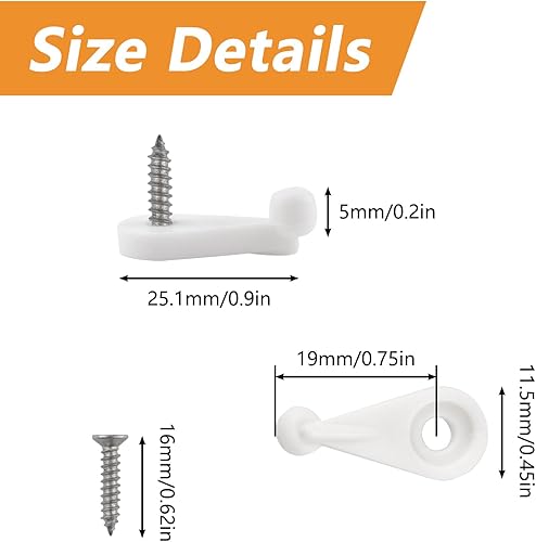 Miniatura 2 de MOROBOR Juego de 50 clips de retención de vidrio, clips de retención de panel de vidrio, clips de retención de plástico para puerta de vidrio con