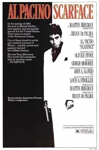 Affiche Scarface vintage cadeau idéal pour cinéphile passionné des Eighties