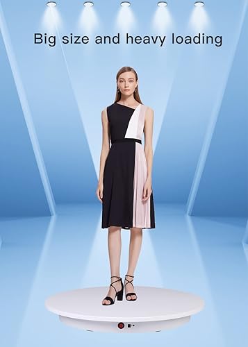 Miniatura 2 de JAYEGT Soporte de exhibición giratorio motorizado, carga de 350 libras, plato giratorio eléctrico de 360 grados para exhibición de productos,