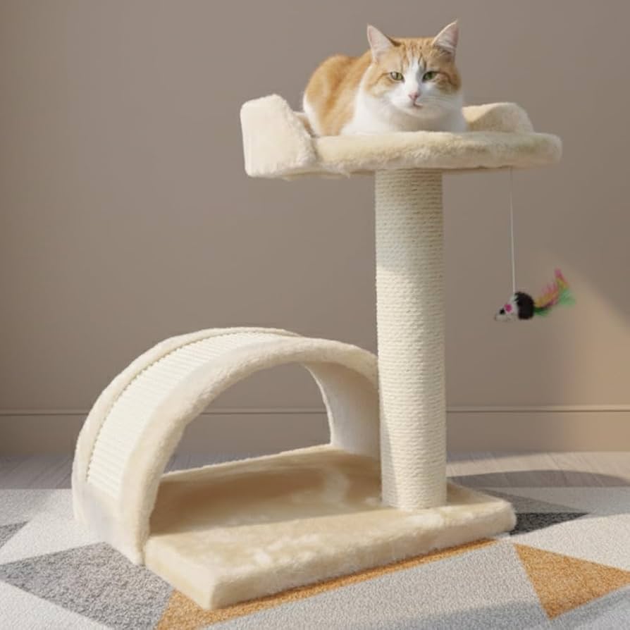Amazon | WEIMALL つめとぎ 猫 麻 アスレチック型 おもちゃ付き
