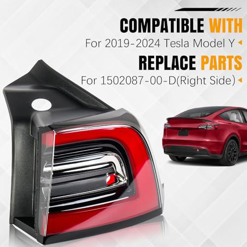 4-PIN Right LED Tail Light Assembly Fit For Tesla Model Y 2021 2022 2023 24 by LeanisTrim - Used condition - Image 2
