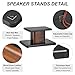MECCANIXITY Wood Speaker Stands, 2 Pack 5.9 Inch (15cm) Universal Speaker Stand Hollowed Stands Enhanced Audio Listening for Home Theaters Cinema