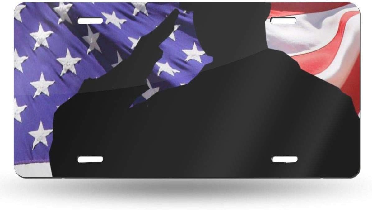 TTDECK American Flag Money Soldier Novelty Tag Vehicle Auto Car Motorcycle Moped Key Chain License Plate Metal Tin 6"x12"