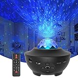 Star Projector Galaxy Light Projector with Ocean Wave Projector, Music Speaker, Voice Control&Timer, Nebula Cloud Ceiling Light Projector for Baby Kids Adults Bedroom/Decoration/Birthday/Party