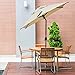 Abba Patio 7.5' Patio Umbrella Market Umbrella Outdoor Table Umbrella with Push Button Tilt & Crank for Patio, Beige