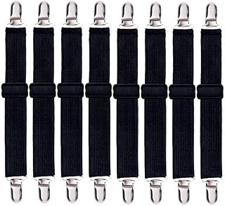 Korlon 8 Pack Adjustable Sheet Clips, Bed Sheet Holder Straps Bed Sheet Clips
