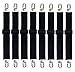 Korlon 8 Pack Adjustable Sheet Clips, Bed Sheet Holder Straps Bed Sheet Clips, Heavy Duty Bed Sheet Straps, Black