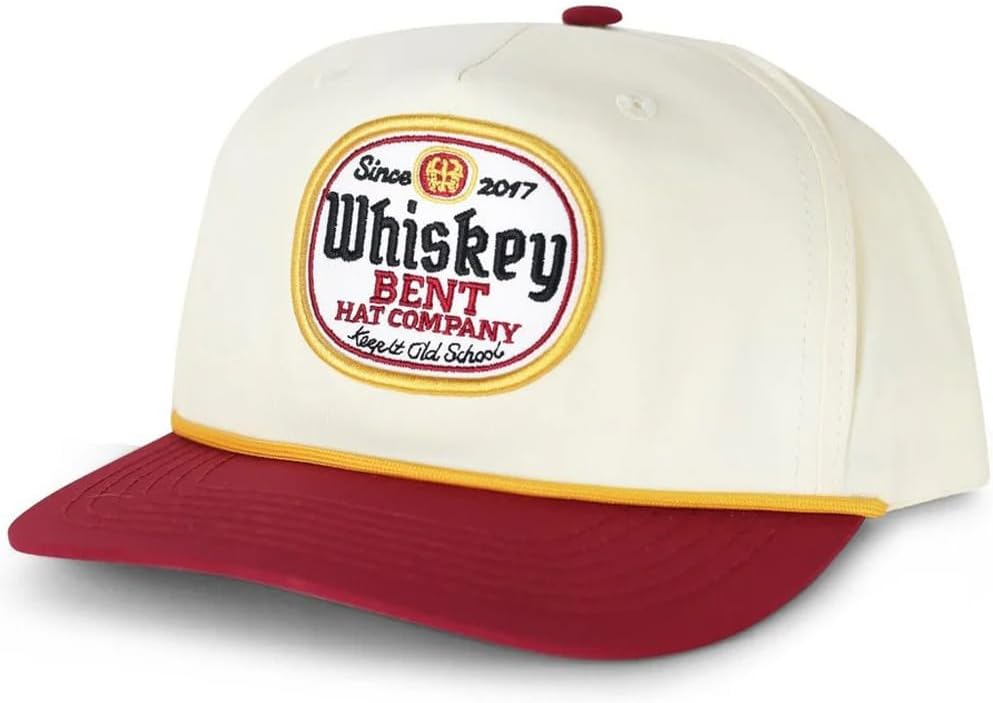 WHISKEY BENT HAT CO. Black Label Adjustable Snapback Hats with Rope