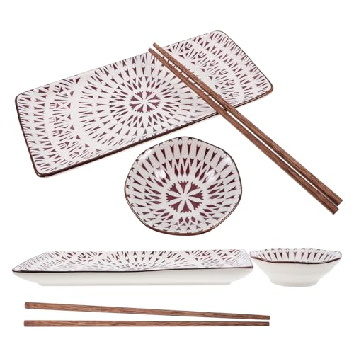 Juego de platos japoneses para sushi cerámicos 2 sets miniatura 1