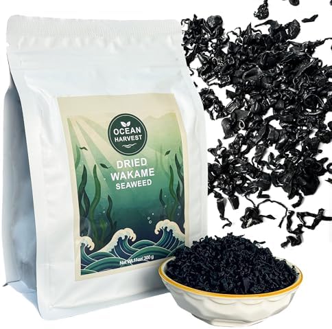 11oz(300g)Dried Wakame Seaweed – 100% Natural Sea Vegetable for Miso Soup, Seaweed Salad, Ramen,Sushi,Stir-Fry, Camping Meals & Asian Cooking, Premium Pre-Cut Dried Wakame | Gluten-Free, Vegan-Friendly,Non-GMO,Resealable Bag
