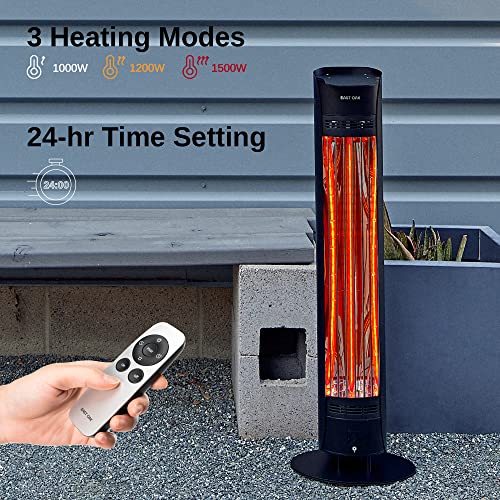 image for EAST OAK Outdoor Patio Heater,1500W Portable Outdoor Indoor Electric H