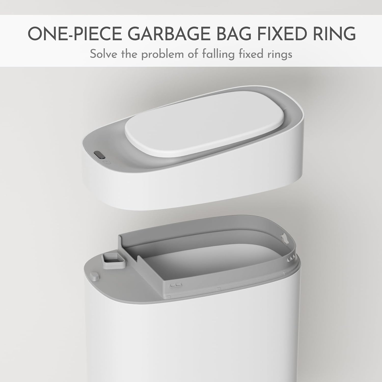 ELPHECO Slim Bathroom Trash Can with Lid, 2.5 Gallon Automatic Adsorption Garbage Can, Narrow Sensor Trash Bin, Slim Waterproof Garbage Can, Smart Waste Bin for Narrow Space(Bag Self-Absorbing)