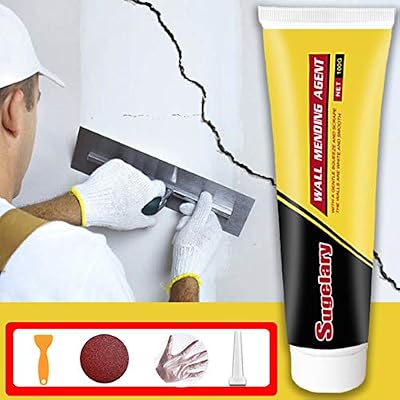 Wall Repair Cream Paste, Drywall Patch Repair Kit with Scraper, Wall Mending Agent Quick and Easy Solution to Fill The Holes for Home Wall, Plaster Dent Repair and Wood Scratch Repair(1 Pack)
