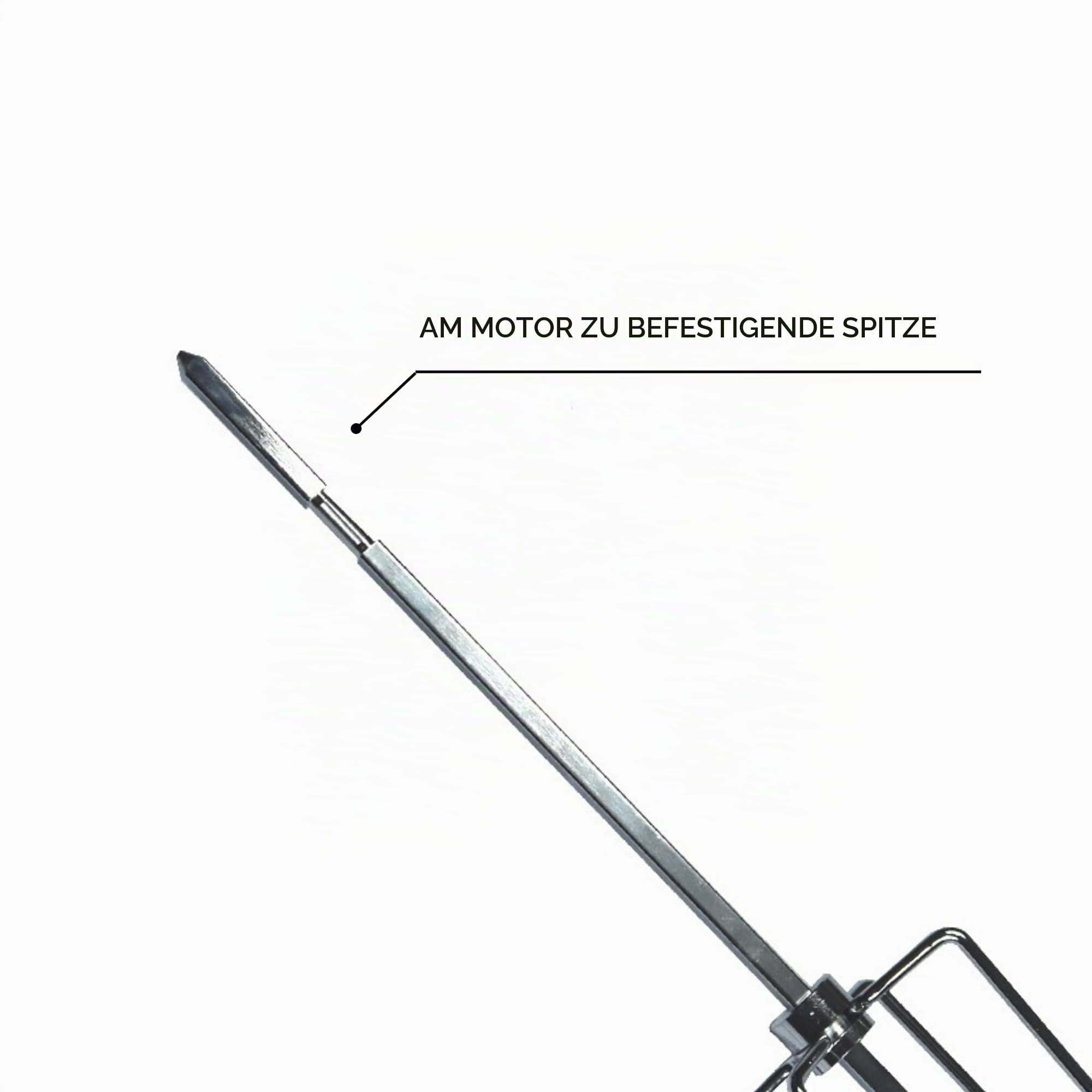 Cook’in Garden – Grillspieß 85 cm, kompatibel mit Drehspießmotor AC084, robustes Zubehör für Fleisch und Geflügel, ideal für die Grill-Rotisserie
