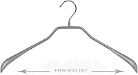 Vista 10 de Mawa by Reston Lloyd BodyForm Series - Percha de ropa extra ancha antideslizante que ahorra espacio para chaquetas, trajes y abrigos, estilo 46/L