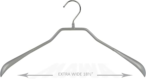 Miniatura 10 de Mawa by Reston Lloyd BodyForm Series - Percha de ropa extra ancha antideslizante que ahorra espacio para chaquetas, trajes y abrigos, estilo 46/L