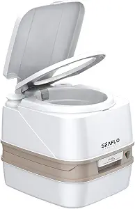 SEAFLO 12L Premium Portable Travel Toilet - 3.2 Gallon Waste Tank, 2.6 Gallon Fresh Water Tank