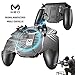 MEO Mobile Game Controller with Cooling Fan [ 6 Finger ] - Mobile Game Aim and Shoot Trigger L1R1 Grip Gamepad Compatible with iPhone/Android [ Black-4000mAh Built-in Battery ]