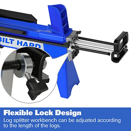 BILT HARD Log Splitter 6.5 Ton, Wood Splitter Electric Powered 15Amp, with Hydraulic Ram, Electric Firewood Splitting Machine, Horizontal