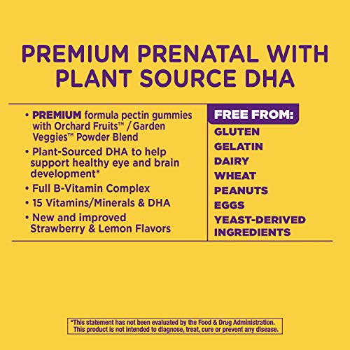 Nature's Way Alive! Prenatal Premium Gummy Multivitamin, Red/Tan, Berry/Citrus/Fruit/Lemon/Strawberry, 75 Count #TOP1
